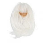 Perruque de Cheveux de Poup&eacute;e, Cheveux de Poup&eacute;e Boucl&eacute;s Longs et Ondul&eacute;s, Perruque de Poup&eacute;e BJD, Perruque de Poup&eacute;e, Cheveux Longs, Remplacement de Poup&eacute;e BJD (WHITE) (Geiyuar, neuf)