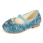 MK MATT KEELY Chaussure Princesse Fille Ballerine Mary Jane Scintillantes Enfants Chaussures Frozen pour Fêtes et Anniversaires,Bleu,28 EU(CN29) (Matt Keely, neuf)