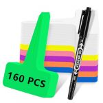 MINISOISO 160 Pièces Étiquette pour Plantes, Étiquette Jardin Exterieur Marqueurs en Plastique avec Stylo Étanche, Étiquettes Plantation, Étiquette Potage pour Jardins, Vergers ou Fermes 10x6cm (TEKTONIX LTD, neuf)