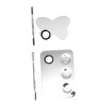 Healeved Ensemble De Palettes En Acier Inoxydable Avec Spatule 2 Ensembles Nail Art Pour M&eacute;langer Les Pigments (Accompany JY, neuf)