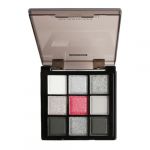 Fard &agrave; paupi&egrave;res gris fonc&eacute; scintillant - Palette gris argent&eacute; - 9 couleurs - Kit de maquillage de fard &agrave; paupi&egrave;res hautement pigment&eacute; et durable pour mascarade de minuit, f&ecirc;te, festival, soir&eacute;e (nansyuto, neuf)