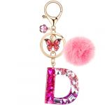 MWOOT Porte Cl&eacute;s lettre D pour Femme, Porte Cle Initiale Rouge, Alphabet Charmes en R&eacute;sine pour D&eacute;cor Porte Clef Voiture Sac &agrave; Main (vetpw, neuf)
