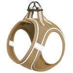 HEELE Harnais Chiens Harnais pour Petit Chien Chiot Ajustable Harnais Gilet Réfléchissant Doux Respirant Confortable, Marron, L (Heele Euro, neuf)