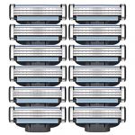 LEPZUR 3 12 Pi&egrave;ces Lames De Rasoir 3 Couches Bleu Noir Pour Rasage Pr&eacute;cis Et Doux (GloriseGO, neuf)