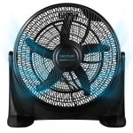 Cecotec Ventilateur Industriel de Sol EnergySilence 2000 FloorFlow, 90W, Diam&egrave;tre 20" (50 cm), 3 Vitesses, 5 Pales A&eacute;rodynamiques, Utilisation Facile et Intuitive, S&eacute;curit&eacute; Maximale, Noir (Cecotec, neuf)