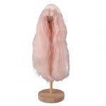 Perruque de poup&eacute;e en soie haute temp&eacute;rature, cheveux longs boucl&eacute;s avec frange, pour poup&eacute;es articul&eacute;es de 7 &agrave; 8 pouces, bricolage, style, maille Durable, 1/4 (Rose) (yinkunn, neuf)