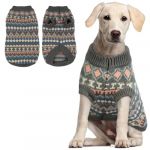 Hjumarayan Pull Chien Moyen Gros - Pull Noel Chien Stretch Sweat avec Col Rond, Finition Bord C&ocirc;tes, Pull-Overs Chaud pour Labrador, Vetement Epais pour Automne Hiver (Gris XL) (Hjumarayan, neuf)