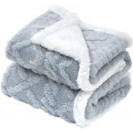 Sherpa Douce et Floue 3D, Couverture Moelleuse Réversible pour Bébé, Tout-Petits Garçons et Filles, Gris, 76x101cm (zhengshenriyong, neuf)