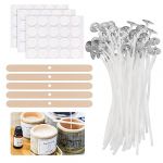 M&egrave;che Bougie,50 Pi&egrave;ces M&egrave;ches de Bougie Naturelles,M&egrave;che de Bougie Coton,M&egrave;che pour Bougie,Meche Bougie Naturelle Coton pour la Fabrication de Bougies DIY Guide de Fabrication de Bougie parfum&eacute;e (Basika27, neuf)