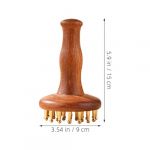 Anneome Brosse de Massage Laiton et de Santal Masseur Manuel pour Points M&eacute;ridiens Du et Corps Facile Aux Zones Difficiles comme Dos et &Eacute;paules Outil pour Relaxation et Soins Traditionnels (Zzenpu, neuf)