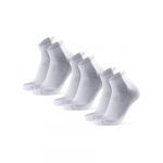 DANISH ENDURANCE Chaussettes Courtes pour Vélo sur Route et VTT, Respirantes, Idéal Cyclisme, 3 Paires, Multicouleurs (1x Blanc, 2x Blanc/Noir), 43-47 (DANISH ENDURANCE FR, neuf)