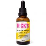 NICKS Stevia Liquide, Gouttes de stévia Arôme Caramel - Edulcorant Naturel, Zéro Calorie Substitut de Sucre - Keto, Vegan, Sans Sucre, Sans Gluten, Low carb (50 ml) (N!CK'S, neuf)