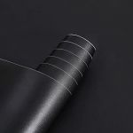 Arthome Noir Mat Contact Papier Peel and Stick 30cmx254cm Papier Peint Noir Solide Textur&eacute; Film Vinyle D&eacute;coratif Autocollant pour Comptoir Armoires R&eacute;novation Meubles D&eacute;coration Murale Recouvrement (Arthome  D&eacute;cor, neuf)