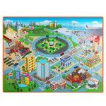 Tapis de Jeu Grande Ville Village et Route Tapis de Jeu Souples et pliants pour Enfants Enfants Gar/çons Filles 100cm x 130cm Mayyou Tapis de Jeu Dinosaur