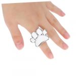 PACKOVE Bague Nail Art 2 Pièces Palette De Manucure En Alliage Argenté Anneaux Ajustables Pour Usage Professionnel Et Diy Manucure (Spring TU, neuf)