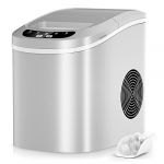 RELAX4LIFE Machine à Glaçons Autonettoyante 12KG par Jour, 9 Glaçons en 6-13 Mins,Réservoir 2.2 L pour Bureau Cuisine Bar, 24,2x35,8x32,5CM(argenté) (RELAX4LIFE, neuf)