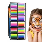Kit De Maquillage Pour Le Visage - Peinture Corporelle pour le Visage et le Corps | Peinture à l'Eau Lavable Tenue Longue 12 Couleurs avec Pinceau Marqueurs Maquillage pour Festivals Sport Théâtre Fil (hereare, neuf)