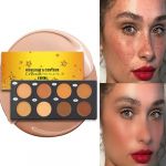 Palette De Contour Cr&egrave;me - 8 Nuances De Maquillage Pour Le Visage &Agrave; Tenue Longue Et R&eacute;sistante Aux Traces - Palette De Contouring,Pour La Maison Le Dortoir Le Voyage L'H&ocirc;tel L'Appartement Et (jueras, neuf)
