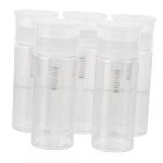 HONMEET 5pièces Bouteilles Pression Pour à Flacons Vide Recharges Pour Démaquillant Lotion Tonique Outils De Manucure Voyage Transparent (ATriss, neuf)