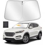 ZATOOTO Pare Soleil Voiture Pare Brise Avant sur Mesure pour Hyundai Tucson 2021-2024, Pare Soleil Pare Brise Pliable, Epais et Réfléchissant en Bloque Les Rayons UV et Garde la Voiture Plus Fraîche (ZATOOTO-EU, neuf)