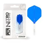 RED DRAGON Darts &ndash; Nitro Flite Syst&egrave;me int&eacute;gr&eacute; de vol et d&rsquo;Arbre &ndash; No.2 Forme et Design &ndash; Blanc & Bleu Couleur, Interm&eacute;diaire Longueur (Red Dragon Darts, neuf)