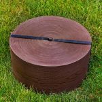 UNIGARDIA Bordure de Jardin Flexible 10m - Hauteur 13cm, Épaisseur 3mm - Bordure de Gazon en Plastique - Bordure de Pelouse résistante aux UV, Utilisation Facile, Marron avec Décor en Bois (Globalio, neuf)