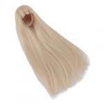 Jeffergarden Perne de Poupée avec Base Texturée 1/4 à échelle des Cheveux Synthétiques à L'échelle des Cheveux Synthétiques pour 18,5 à 21 Cm Accessoire de Style Tête (Or laiteux) (Blurte, neuf)