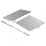 ABOOFAN 2 ensembles Palette de Maquillage Acier Inoxydable Palettes Cosm&eacute;tiques pour M&eacute;lange de Couleurs L&eacute;g&egrave;res et Durables Accessoires Professionnels pour Ongles et Maquillage (Halleyham, neuf)