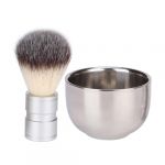 MERRYHAPY 2pièces Set Brosse à Barbe Nylon Avec Bol Pour Kit De Nettoyage De Barbe Professionnel (Tanomi, neuf)