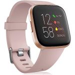 Oielai pour Bracelet Fitbit Versa 2/Bracelet Fitbit Versa, Silicone Sport Classique Remplacement Bracelet Compatible avec Fitbit Versa Lite/Versa 2/Fitbit Versa pour Femmes Hommes, Petit Rose Nude (Oielai, neuf)