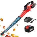 TEENO Souffleur de Feuilles sans Fil, Puissant 288 km/h, L&eacute;ger avec Batterie 3.0Ah et Chargeur - pour Nettoyage Jardin, Terrasse, All&eacute;es (GESINSHOP S.R.L, neuf)