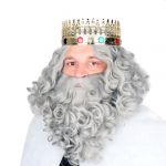 Perruque et Barbe Roi Mage Gris Mate (Tus disfraces baratos, neuf)