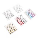 VICASKY 5 Feuilles Stickers pour Corps de D&eacute;calcomanies Acryliques Colle Arri&egrave;re Autocollants pour F&ecirc;te et D&eacute;coration Front (Micanties, neuf)