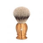 MÜHLE 091h250 Blaireau Classic Pur argenté (silvertip Badger) Ø 21 mm, Monture Olivier (Shopping Factory, neuf)