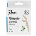 Humble Natural Dental Floss Picks - Flossers - Cure-fil dentaire - Bâtonnets de soie dentaire - 2 x 50 pièces (Minsor, neuf)