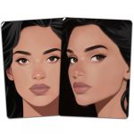 DELORIGIN 2 planche D'Entra&icirc;nement au Maquillage R&eacute;utilisable Format A4 pour D&eacute;butants en Maquillage (Femme aux Cheveux Boucl&eacute;s) (DELORIGIN EU, neuf)