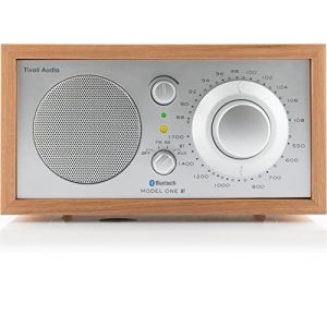 Tivoli Audio Model ONE Bluetooth - Poste Radio Vintage Retro en Bois Petite Radio Cuisine AM / FM Secteur Enceinte Bluetooth Radio - Bois Argent (Tivoli Audio - Official, neuf)