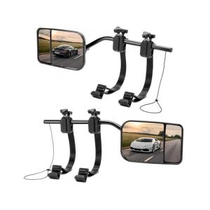 CEMOFE Convexe Rétroviseur Extérieur Camping Car Rétroviseur Caravane Voiture Retroviseur pour Caravane Universel Double Convexes Rétroviseurs Multi-angles Lot de 2 (Yao Bai store, neuf)