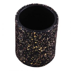NOLITOY Seau De Pinceaux De Maquillage Porte-gobelets Cosmétiques Artisanat Porte-balais Porte-rouge à Lèvres Étagère Argenterie Accessoires Cube Couler Porte-gobelet Pour Bureau Pu Black (M.Meteorite, neuf)
