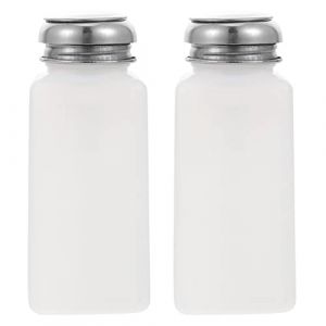 FOMIYES 2 Pièces Cruche D'alcool Dispensateur De Boisson Pousser Distributeur De Pompes Liquide Distributeur à Pression Conteneurs Bec Distributeur D'alcool à Pompe Blanche Réutilisable (Family&Personal, neuf)