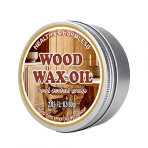 Cire pour la Planche à Découper en Bois | Baume pour la Planche à Découper de la Cuisine - Cire de Soin Douce 80g Pour Bloc de Découpe, Tiroirs, Armoires et Ustensiles (HuaYoushop, neuf)