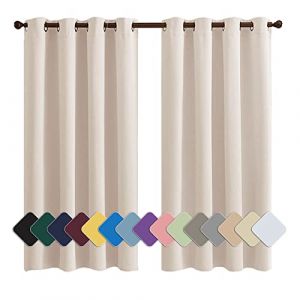 MENGH Rideaux Occultants Enfant 100x120cm Rose Beige Rideau Chambre, Isolant Thermique Lavables Insonorisation Isolation, pour Chambre, Salon, Bureau (LIFENGQIHANG, neuf)