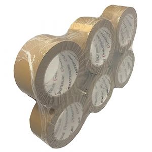 Scotch - Lot de 6 Rubans adh&eacute;sif Havane polypropyl&egrave;ne - 28&micro; 48 mm x 100 m (36% de plus que les 66 m&egrave;tres) - Pour Boite D'Emballage Et Cartons. Peu Bruyant Et Tr&egrave;s Compact (COIFFURE FRANCE TOULOUSE, neuf)