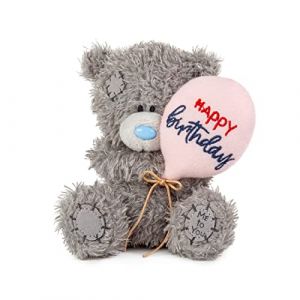 Me to You Tatty Teddy Ours Tenant Un Ballon Happy Birthday - Collection Officielle - Gris - 10 cm (MATFEL-BOOKS, neuf)