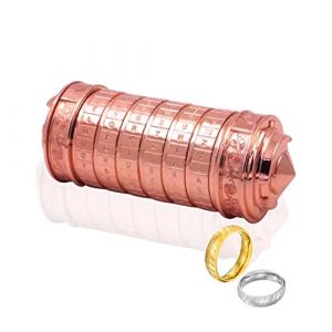 Cryptex Boîtes puzzle Da Vinci Code Mini serrure Cryptex avec compartiments cachés Anniversaire, Saint-Valentin, cadeaux d'anniversaire mystérieux pour la famille et les amis (Lincman, neuf)
