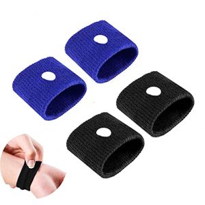 2 Paires Bracelets D'acupression Anti-nausées pour Grossesse, Nausées De Voyage sans Effets Secondaires, Bracelet Anti Nausée pour les enfants, Bandes de Poignet les adultes, les voyages (blue-black) (Daosan, neuf)