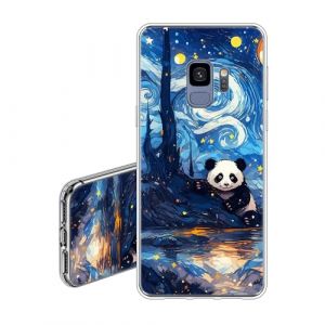 JEZSTHAI Coque Compatible avec Samsung Galaxy S9 Housse Silicone TPU Transparente Souple Antichoc,&Eacute;tui de Protection avec Motif Dessin Esth&eacute;tique,Panda (KARSTHAI, neuf)