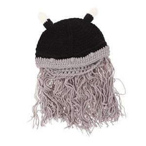 BESPORTBLE 1 Pi&egrave;ce chapeau viking casque de barbe viking couvre-chef en corne de boeuf d&eacute;cor de f&ecirc;te de casque chapeau de cosplay Heaves de cosplay d&eacute;cor de couvre-chef fil Gris (Linspencer, neuf)