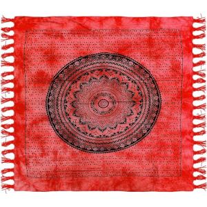 BATIK 100 % coton indien, style indien, ethnique, housse de canap&eacute; avec impression ethnique, rouge, cercle) (EUROSTYLE, neuf)