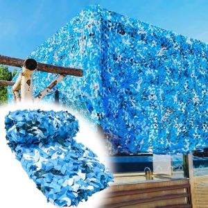 Filet de Camouflage Bleu 3x10m(9.8x32.8ft),Filet de Camouflage pour pergola,Protection Solaire,Filet Camouflage Photographie Animalière,Protection Jardin (QSLPLBHDLX, neuf)